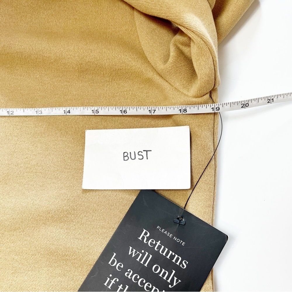 Tuckernuck NWT Croissant Francoise‎ Mod Mini Dress Large tan camel long sleeve - Picture 8 of 12